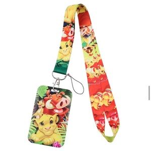 Lion King Colorful  Lanyard with Card Holder